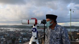 Pengamatan Hilal Di Tanjungpinang Terhalang Awan. Foto: Kanwil Kemenag Kepri