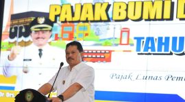 Wali Kota Madiun Maidi saat menghadiri kegiatan Pekan Panutan Pajak PBB di GCIO Kota Madiun, Rabu (13/3/2024). Foto: Pemkot Madiun