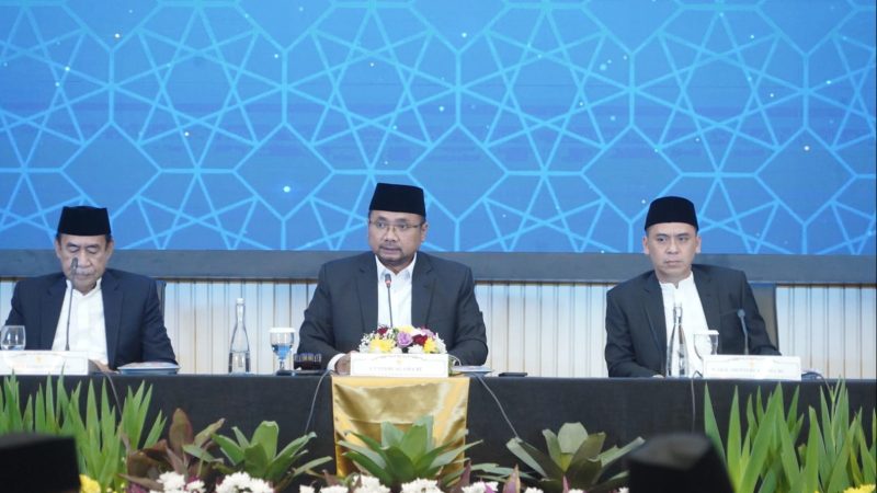 Menteri Agama Yaqut Cholil Qoumas saat Sidang Isbat di Kementerian Agamat, Minggu (10/3/2024). Foto: Humas Kementerian Agama.