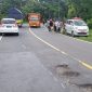 suasana jalan raya Ngawi-Solo yang menjadi lokasi kecelakaan maut, Sabtu (16/3/2024) siang. Foto: Ist