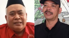 Dua politisi PDI Perjuangan Kabupaten Madiun, Fery Sudarsono (baju merah) dan Budi Wahono. Foto : Kolase Dok. NEUMEDIA.