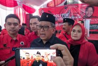 Sekjen DPP PDI Perjuangan, Hasto Kristiyanto, instruksikan seluruh kader PDI Perjuangan menangkan Kaji Mbing-Sandhi di Pilbup Madiun.