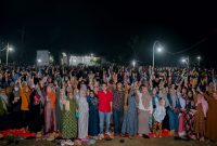 Ribuan relawan dan simpatisan Paslon MADIUN MENYALA memadati kampanye di Kecamatan Dagangan, Sabtu (9/11/2024) malam.