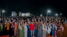 Ribuan relawan dan simpatisan Paslon MADIUN MENYALA memadati kampanye di Kecamatan Dagangan, Sabtu (9/11/2024) malam.