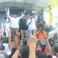 Kampanye akbar Paslon Harmonis di Gudang Tentrem, Desa Purworejo, Kecamatan Pilangkenceng, Minggu (17/11/2024).