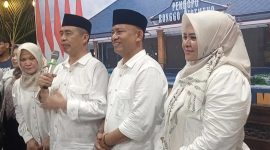 Paslon Harmonis deklarasi kemenangan berdasarkan hitung cepat, Rabu (27/11/2024) malam.