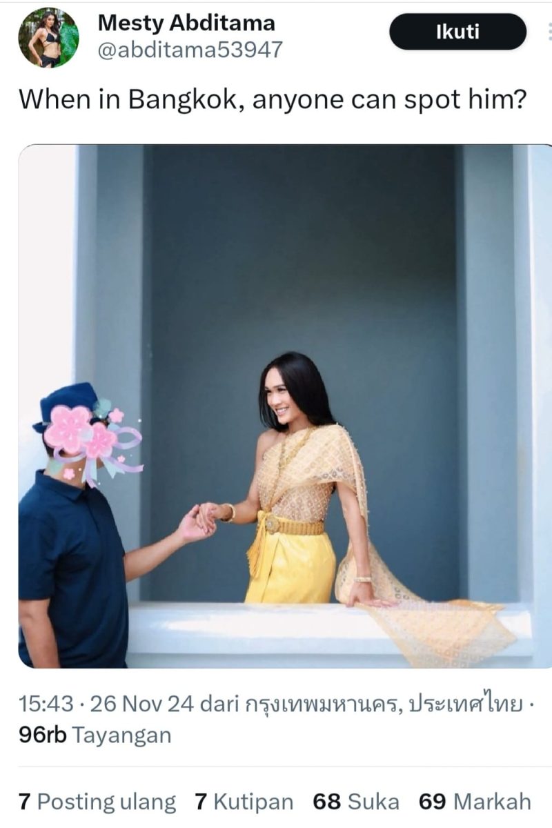 Tangkapan layar akun X milik Mesty Abditama.