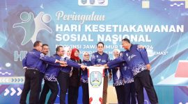 Peringatan Hari Kesetiakawanan Sosial Nasional (HKSN) Tingkat Provinsi Jawa Timur di Pahlawan Business Center, Kota Madiun, Jumat (20/12/2024). Foto : istimewa