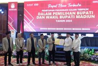 Prosesi penetapan pemenang Pilkada Madiun 2024 di Aston Hotel, Kamis (9/1/2025)