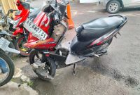 Kondisi sepeda motor korban usai terlibat kecelakaan lalu lintas. Foto : Satlantas Polres Madiun for NEUMEDIA 