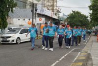 Jalan sehat yang digelar KAI Daop 7 Madiun sekaligus jadi ajang sosialisasi KA Madiun Jaya yang akan resmi diluncurkan pada Sabtu (1/2/2025).