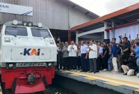 Peresmian KA Madiun Jaya relasi Madiun-Pasar Senen Jakarta, Sabtu (1/2/2025) pagi.