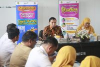 Wakil Walikota Madiun F. Bagus Panuntun pantau kesiapan acara kunjungan Menteri Kependudukan dan Pembangunan Keluarga. Foto : istimewa