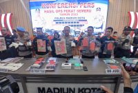 Press release hasil Ops Pekat Semeru 2025 Polres Madiun Kota, Selasa (11/3/2025)