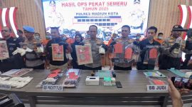 Press release hasil Ops Pekat Semeru 2025 Polres Madiun Kota, Selasa (11/3/2025)
