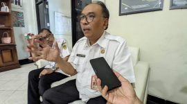 Kepala Dinas Perdagangan, Koperasi dan Usaha Mikro (Disdagkop UM) Kabupaten Madiun Indra Setyawan, ditemui di kantornya, Rabu (12/3/2025)