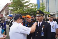 Apel gelar pasukan tandai kesiapan KAI Daop 7 Madiun laksanakan Masa Angkutan Lebaran 2025.