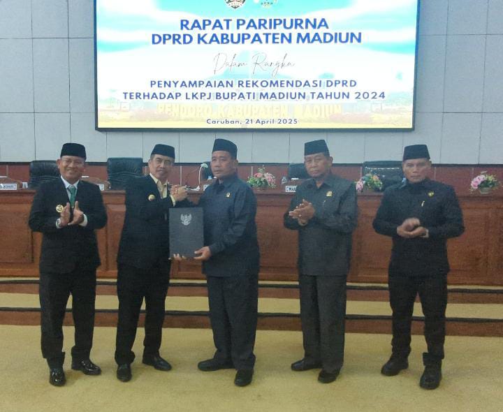DPRD Kabupaten Madiun sampaikan rekomendasi terhadap LKPJ Bupati Madiun tahun 2024.