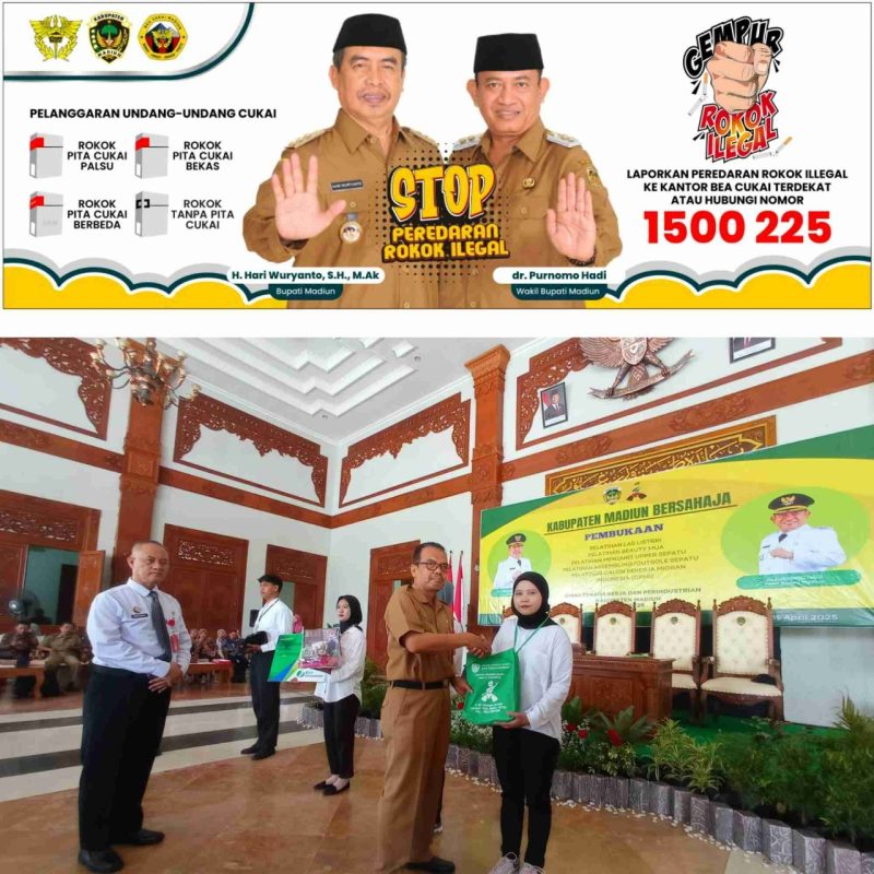 Pembukaan pelatihan kerja Disnakerin Kabupaten Madiun ditandai dengan penyematan kartu tanda peserta.