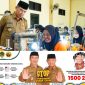 Bupati Madiun Hari Wuryanto memantau pelatihan menjahit Upper sepatu di Desa Ngampel, Kecamatan Mejayan, Selasa (3/6/2025).