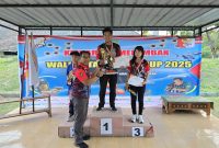 Muchammad Rafhan, atlet Perbakin Magetan  sukses raih juara pertama turnamen menembak yang digelar di Yonif Linud 501.