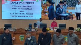 Penandatanganan kesepakatan DPRD Kota Madiun dan Wali Kota Madiun atas KUA-PPAS Kota Madiun tahun anggaran 2026.