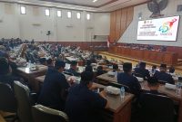Rapat paripurna DPRD Kabupaten Madiun dengan agenda penyampaian pandangan umum fraksi-fraksi terhadap Rancangan Perubahan APBD Tahun Anggaran 2025, Jumat (11/7/2025) 