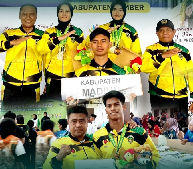 Kontingen Kabupaten Madiun raih 27 medali di Porprov 2025 Jawa Timur. Sumber Foto : akun FB Pemkab Madiun. 
