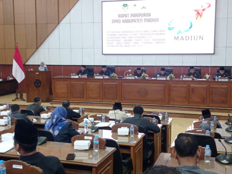 Sidang paripurna DPRD Kabupaten Madiun, Kamis (26/6/2025).