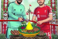 Gambar ilustrasi kartun yang diunggah oleh akun resmi Facebook Liverpool FC berbahasa Indonesia, pada Jumat malam (15/8/2025). Sumber Foto : Akun Facebook Liverpool FC. 