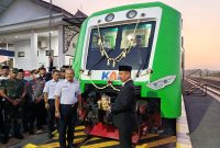 Perjalanan perdana KA BIAS diberangkatkan langsung oleh Bupati Madiun Hari Wuryanto bersama Vice President KAI Daop 7 Madiun, Suharjono, Minggu (17/8/2025). 
