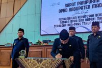 DPRD dan Pemkab Madiun resmi menandatangani kesepakatan KUA PPAS tahun anggaran 2026