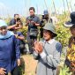Wagimun (tengah), petani tomat asal Dusun Seweru, Desa/Kecamatan Kare, menyampaikan keluh kesah soal harga tomat yang anjlok saat dikunjungi Gubernur Jatim Khofifah dan Wabup Madiun dr. Purnomo Hadi, Jumat (26/9/2025) 