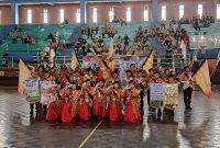 Penampilan salah satu peserta lomba Pocil Kabupaten Madiun di GOR Wilis, Selasa (28/10/2025)