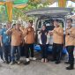 Bupati Madiun Hari Wuryanto dan Wabup Madiun dr. Purnomo Hadi meninjau mobil kas keliling Perumda BPR Bank Daerah Kabupaten Madiun dalam Bahana Bersahaja di Desa Bulakrejo, Kecamatan Balerejo, Rabu (11/2/2026)
