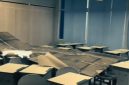 Tangkapan layar ambrolnya atap salah satu ruang kuliah di kampus Politeknik Negeri Madiun, Kamis (30/4/2026) yang diunggah di TitTok oleh akun @egakurniawan