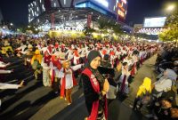 5 ribu warga menari serempak di Kota Madiun, Sabtu (29/6/2026) malam. Foto-foto : istimewa
