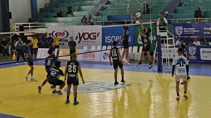 Duel sengit tersaji di Student Volleyball League (SVL) Jawa Timur 2026 Zona Barat, Kamis (17/9/2026) 